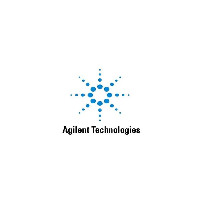 Agilent Technologies logo with blue starburst design and text.