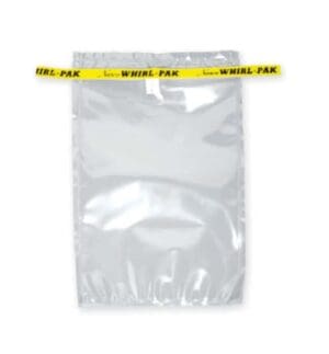 Clear resealable plastic bag with yellow zipper seal.