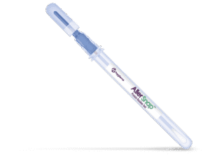 A medical lancet device for blood sampling.